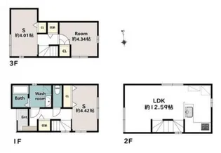 東京都板橋区舟渡2【一戸建】の間取り