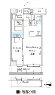 ラ・カーサ広尾【3階】の間取り