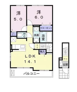 広島県三次市十日市東2【アパート】の間取り