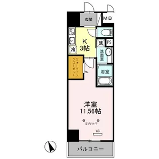 埼玉県熊谷市新堀【マンション】の間取り