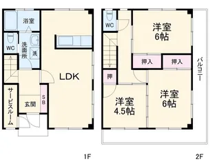 モンステラ菊名【1階】の間取り