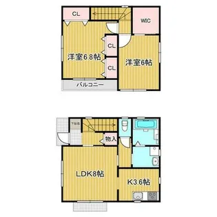 宮城県仙台市太白区東郡山2【一戸建】の間取り