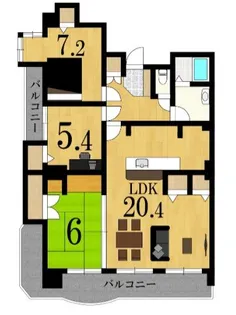 ダイヤパレス山下【3階】の間取り