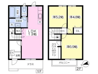 宮城県仙台市太白区長町6【一戸建】の間取り