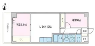 神奈川県横浜市中区山下町【マンション】の間取り