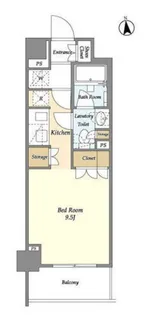 エムレジデンス中野坂上【5階】の間取り