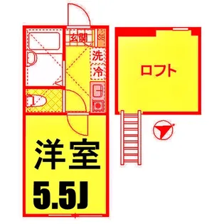 ベルフラッツ元住吉【2階】の間取り