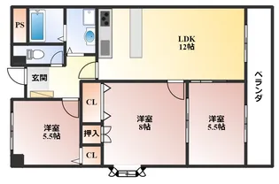 アビタシオンIII【5階】の間取り