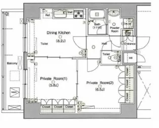 東京都台東区浅草5【マンション】の間取り