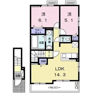 メゾン クレール【2階】の間取り
