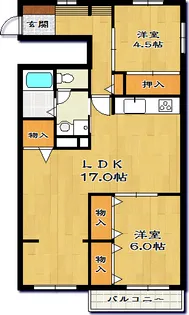 西坂マンション【4階】の間取り