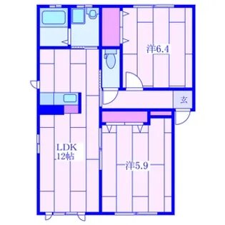 ガーデンヒルズ【2階】の間取り