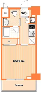 プラウドフラット横浜【4階】の間取り