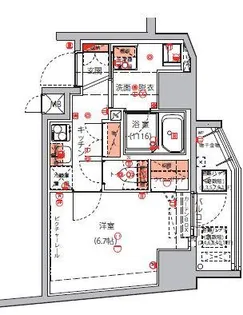 ハーモニーレジデンス東京イーストコア#004【11階】の間取り