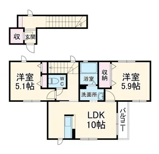 シャーメゾン湘南【2階】の間取り