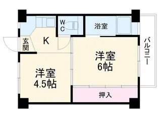 ビレッジハウス長沼1号棟【3階】の間取り