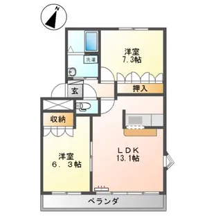 ガーデニングヒルズ【3階】の間取り
