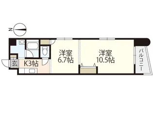 パステロ アロッジオ45東蟹屋【2階】の間取り