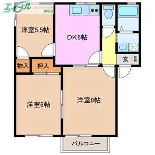 ラフォーレビラ B棟【2階】の間取り