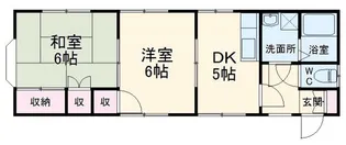 ハイツ中根【1階】の間取り