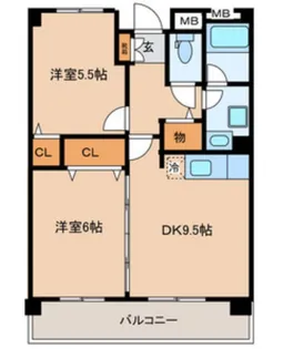 ボワ シャテーヌ【3階】の間取り