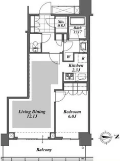 Brillia ist Tower 勝どき【19階】の間取り