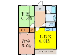 コ-ポ竹中【1階】の間取り