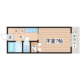 サンレモハイツ上杉A【3階】の間取り