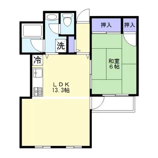 新所沢グリーンハイツ【4階】の間取り