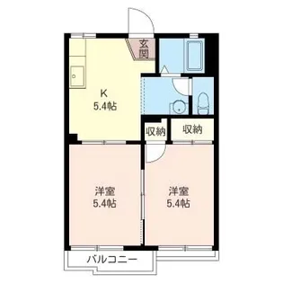 グリーンハイツ林間【2階】の間取り