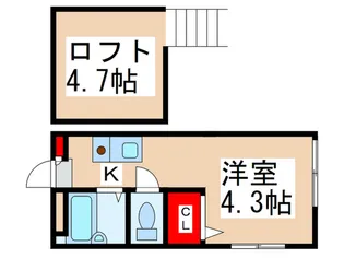 イ-ストフラット国立【1階】の間取り