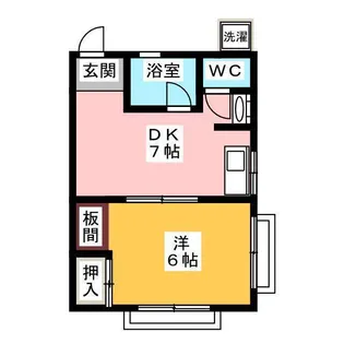 ハイツランバー E【2階】の間取り