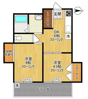白ばらハイツ【1階】の間取り