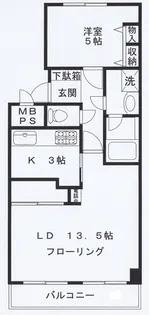 朝日広尾マンション【7階】の間取り