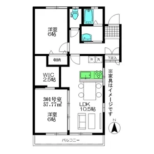 コーポ西馬込【3階】の間取り