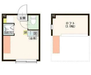 ハーモニーテラスルクス千川【1階】の間取り