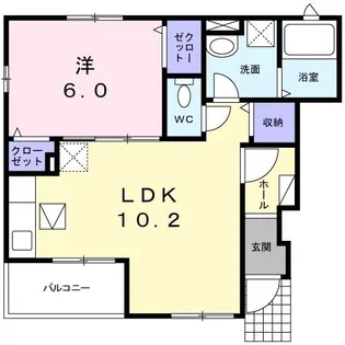 アルバーダ A【1階】の間取り