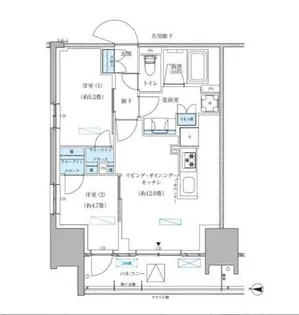 パークアクシス西大島コンフォートスクエア【14階】の間取り