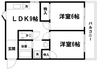 エクセルハイム川富【5階】の間取り