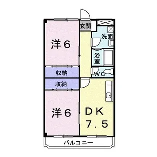 シャルマンハイツ【2階】の間取り