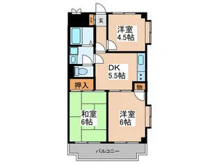 カ-サ・ワカバヤシ【1階】の間取り