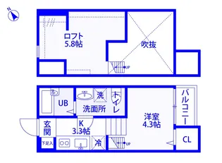 La flore【2階】の間取り