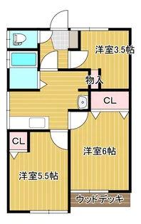 シルクタウン七日市【1階】の間取り