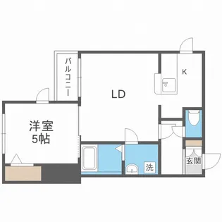 ル・レーブ西町【1階】の間取り