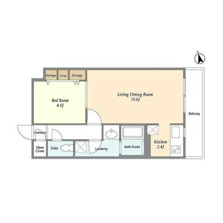 オーキッドレジデンス銀座東【2階】の間取り