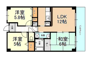 アンジェリーク高尾【5階】の間取り