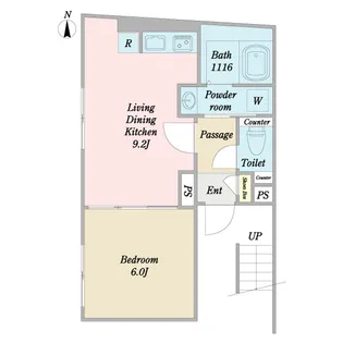 ソラシアレジデンス文京江戸川橋【1階】の間取り