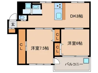 中郷東住宅2棟【2階】の間取り