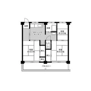 ビレッジハウス富木島5号棟【4階】の間取り