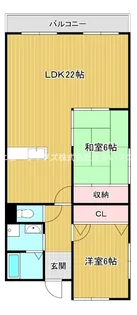 ヴィルヌーブエスト【1階】の間取り